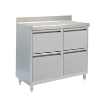 Stół roboczy modułowe z szafką i 4 szufladami 800 × 600 mm – ASBER WM-86 PL 4DR – 304 Line