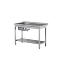 Stół ze zlewem i półką 1200 × 700 mm – ASBER STW-127/1 PL L S – ECO Line