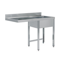 Stół do zmywarki podblatowej 1400 × 600 mm – ASBER STWD-146/1 PL L – 304 Line