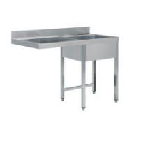 Stół do zmywarki podblatowej 1400 × 600 mm – ASBER STWD-146/1 PL L – 304 Line