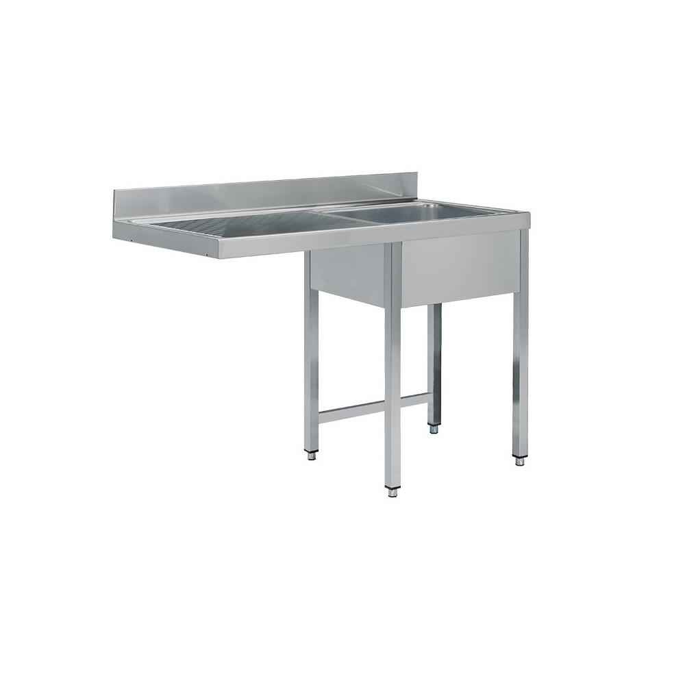 Stół do zmywarki podblatowej 1400 × 600 mm – ASBER STWD-146/1 PL L – 304 Line