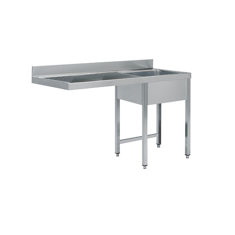 Stół do zmywarki podblatowej 1600 × 600 mm – ASBER STWD-166/1 PL L – ECO Line