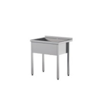 Stół z basenem jednokomorowym 1200 × 700 mm – ASBER SBTW-1274/1 PL – ECO Line