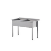 Stół z basenem dwukomorowym 1500 × 700 mm – ASBER SBTW-1574/2 PL – ECO Line