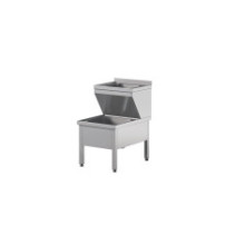 Stół ze zlewem 500 × 700 mm – ASBER STW-57/2L – ECO Line