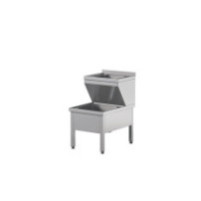 Stół ze zlewem 500 × 700 mm – ASBER STW-57/2L – ECO Line