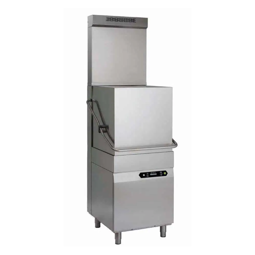 Zmywarka kapturowa z odzyskiem energii i zmiękczaczem wody, 60 koszy/h z koszem 500x500 mm Kastel HK 850E ES S