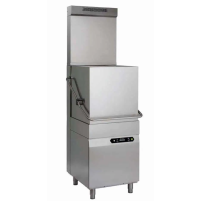 Zmywarka kapturowa z odzyskiem energii i zmiękczaczem wody, 60 koszy/h z koszem 500x500 mm Kastel HK 850E ES S
