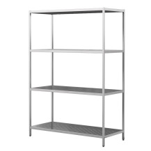 Regał spawany z półkami perforowanymi 700 × 700 mm – ASBER SSP-77/20 – ECO Line