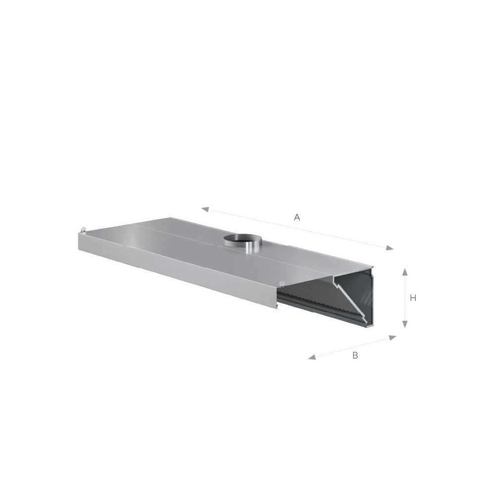 Okap przyścienny trójkątny 1000 × 800 mm – ASBER WEHO-1008/1 – ECO Line