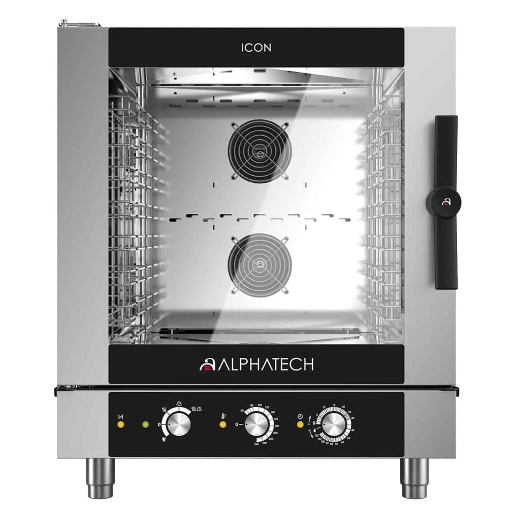 Piec konwekcyjno-parowy ICEM071E | 7x GN 1/1 | 7x 600x400 | Alphatech by Lainox  | sterowanie manualne