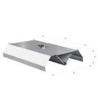 Okap centralny trapezowy 2400 × 2000 mm – ASBER CEH-2420/1 – ECO Line