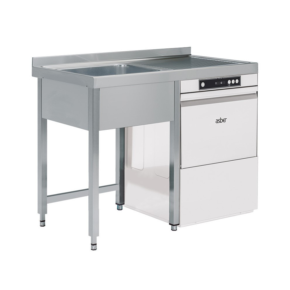 Stół do zmywarki podblatowej 2200 × 600 mm – ASBER STWD-226/2 PL L – ECO Line