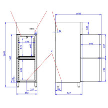 Szafa dwutemperaturowa chłodniczo-mroźnicza 700 l GN 2/1 – ASBER GCPMZ-702 HC R