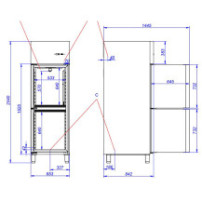 Szafa dwutemperaturowa chłodniczo-mroźnicza 700 l GN 2/1 – ASBER GCPMZ-702 HC R