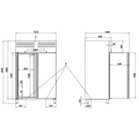 Szafa dwutemperaturowa chłodniczo-chłodnicza 1400 l GN 2/1 – ASBER GCPZ-1403/2