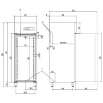 Szafa mroźnicza 700 l GN2/1 – ASBER ECN-701 HC L