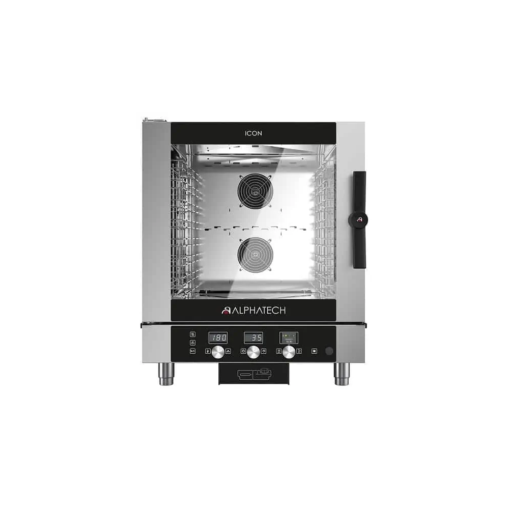 Piec konwekcyjno-parowy ICET071E | automatyczny system myjący | 7x GN 1/1 | 7x 600x400 | Alphatech by Lainox  | sterowanie elekt