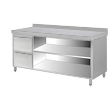 Stół roboczy z otwartą szafką i szufladami 2000 × 600 mm – ASBER WM-206 PL 2DR 2S – ECO Line