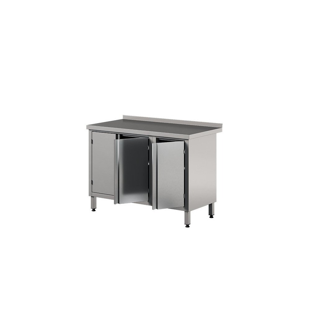 Stół roboczy z szafką z drzwiami skrzydłowymi– trzydrzwiowe 1600 × 700 mm – ASBER WM-167 PL 3HD – ECO Line