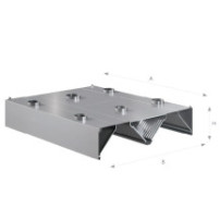 Okap centralny indukcyjny 1400 × 2000 mm – ASBER CEHI-1420/1 – ECO Line