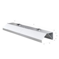 Okap przyścienny trapezowy 3000 × 800 mm – ASBER WEH-3008/2 – 304 Line