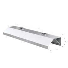 Okap przyścienny trapezowy 3400 × 800 mm – ASBER WEH-3408/2 – 304 Line