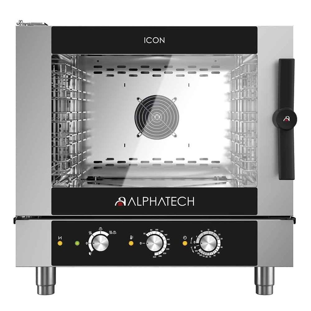Piec konwekcyjno-parowy gazowy ICGM051E | 5x GN 1/1 | 5x 600x400 | Alphatech by Lainox  | sterowanie manualne