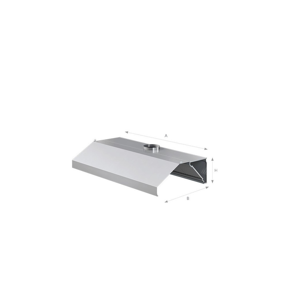 Okap przyścienny trapezowy 1900 × 900 mm – ASBER WEH-1911/1 – 304 Line
