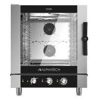 Piec konwekcyjno-parowy gazowy ICGM071E | 7x GN 1/1 | 7x 600x400 | Alphatech by Lainox  | sterowanie manualne