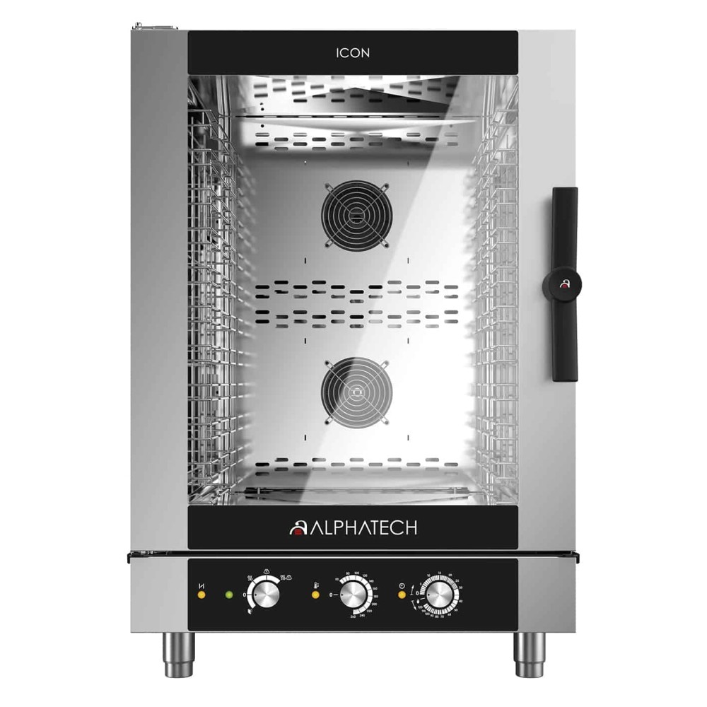 Piec konwekcyjno-parowy gazowy ICGM101E | 10x GN 1/1 | 10x 600x400 | Alphatech by Lainox  | sterowanie manualne