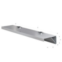 Okap przyścienny trójkątny 2700 × 800 mm – ASBER WEHO-2708/2 – 304 Line