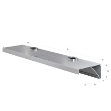 Okap przyścienny trójkątny 3100 × 800 mm – ASBER WEHO-3108/2 – ECO Line