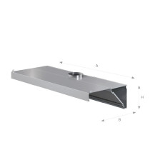 Okap przyścienny trójkątny 2100 × 900 mm – ASBER WEHO-2109/1 – 304 Line