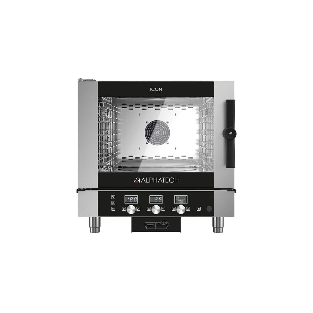 Piec konwekcyjno-parowy gazowy ICGT051E | 5x GN 1/1 | 5x 600x400 | Alphatech by Lainox  | sterowanie elektroniczne