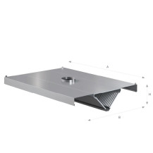 Okap centralny trójkątny 2200 × 2000 mm – ASBER CEHO-2220/1 – 304 Line
