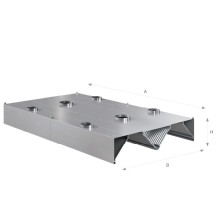 Okap centralny indukcyjny 3700 × 1800 mm – ASBER CEHI-3718/2 – ECO Line