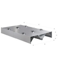 Okap centralny indukcyjny 4000 × 1800 mm – ASBER CEHI-4018/2 – ECO Line