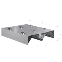 Okap centralny indukcyjny 1800 × 2200 mm – ASBER CEHI-1822/1 – 304 Line