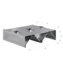 Okap centralny kompensacyjny 1600 × 2000 mm – ASBER CEHC-1620/1 – 304 Line