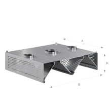 Okap centralny kompensacyjny 1900 × 2000 mm – ASBER CEHC-1920/1 – ECO Line