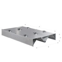 Okap centralny indukcyjno-kompensacyjny 3100 × 1800 mm – ASBER CEHIC-3118/2 – ECO Line