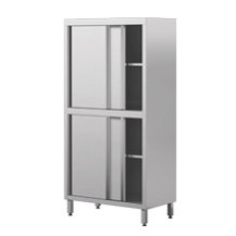 Szafa magazynowa 4-drzwiowa z drzwiami przesuwnymi 1100 × 700 mm – ASBER SC4-117/182SSD – 304 Line