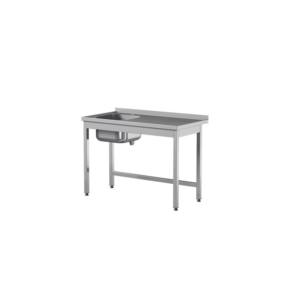 Stół ze zlewem 1900 × 600 mm – ASBER STW-196/1 PL L B – ECO Line