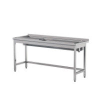 Stół do obróbki produktów podwójny 1800 × 700 mm – ASBER WTP-187/2 PL – 304 Line