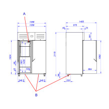 Szafa mroźnicza 1400 l GN 2/1 – ASBER ACN-1402 V