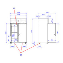 Szafa mroźnicza 1400 l GN 2/1 – ASBER ACN-1402 V