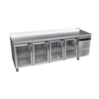 Stół chłodniczy ze szklanymi drzwiami 700 mm GN 1/1 – ASBER GGTP-7-225-40 SB40 LC GD