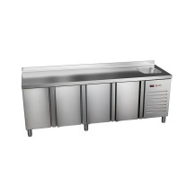 Stół chłodniczy 700 mm ze zlewem GN 1/1 – ASBER ETP-7-225-40 HC S SB40