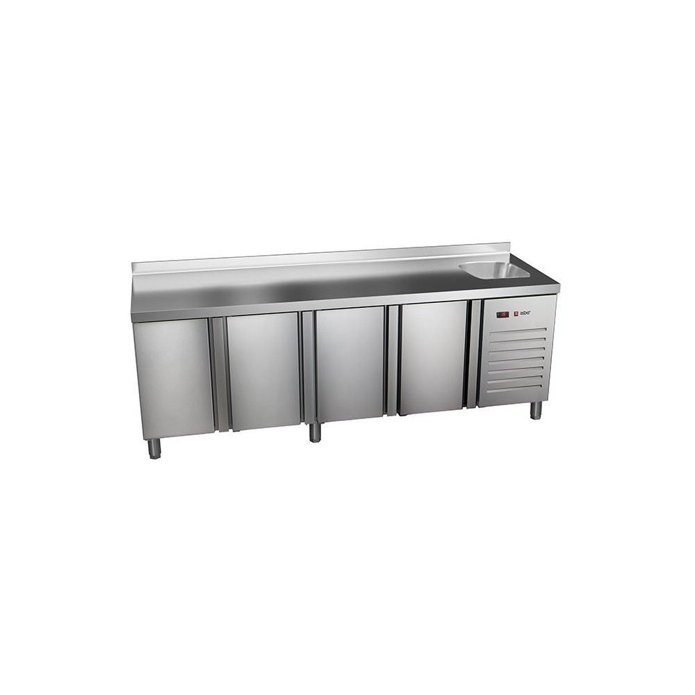 Stół chłodniczy 700 mm ze zlewem GN 1/1 – ASBER ETP-7-225-40 HC S SB40